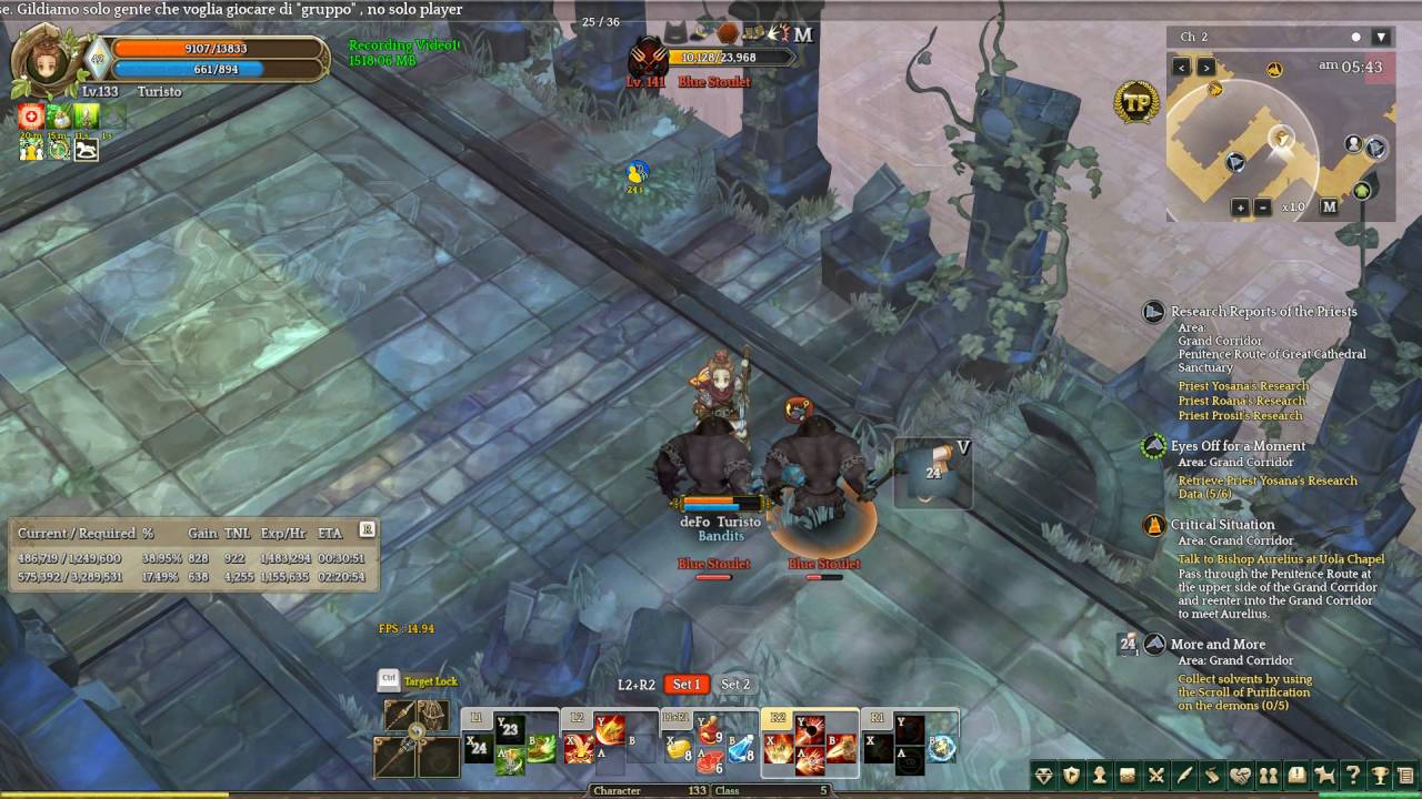 Tree of Savior, Cataphract 133 lvl, exp