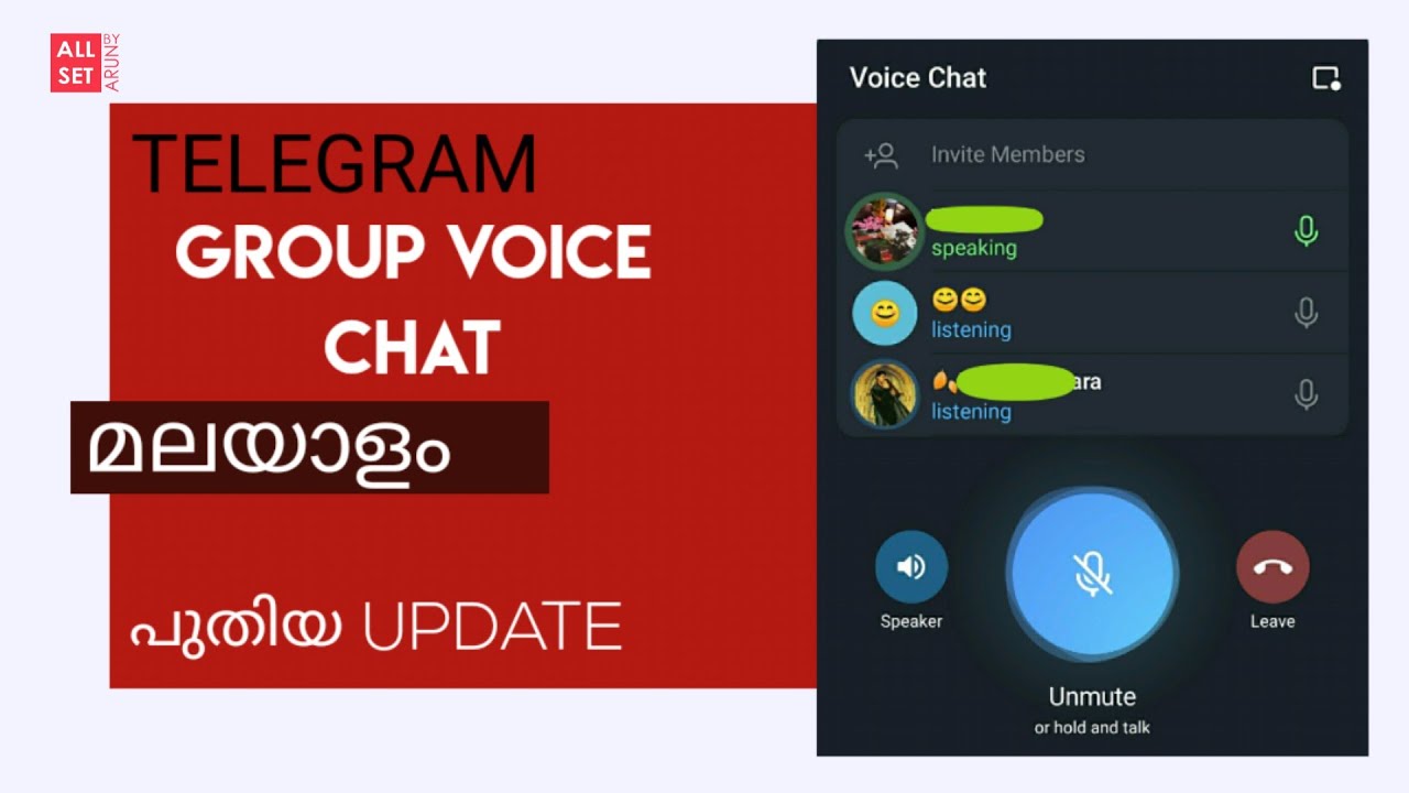 How to make Group voice call in Telegram | Malayalam | All set by Arun