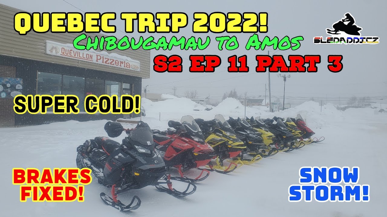 Chibougamau back to Amos | Brakes Fixed! | SNOW STORM | Trucker Convoy | Quebec Trip Day 3 2022