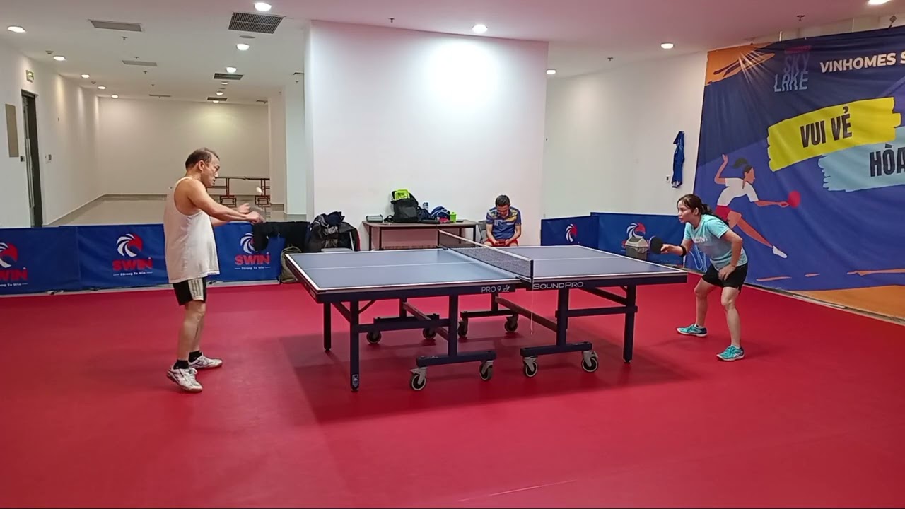 Diễm Mỹ Vs Khoa Diễm tại clb bóng bàn Mỹ Đình Plaza