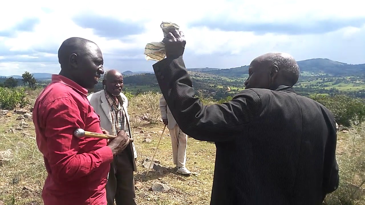 Olchore with elders in Ololmasani Transmara East