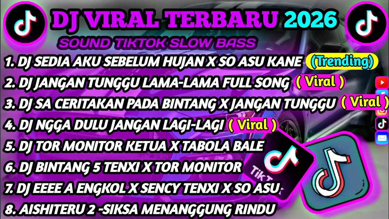 Dj Viral TikTok Terbaru (2026) || SOUND TIKTOK SLOW BASS || dj sedia aku sebelum hujan [ TRENDING ] 