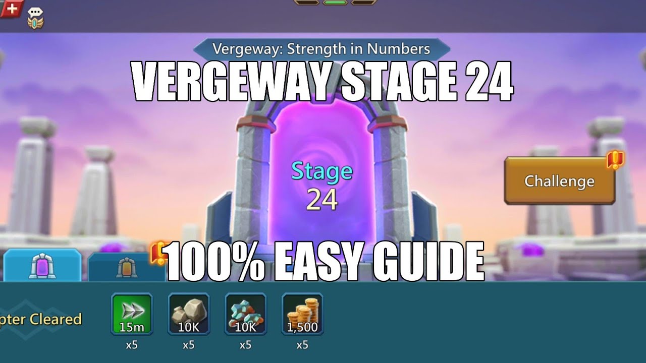 Lords mobile Vergeway Stage 24|Vergeway Strength In Numbers Stage 24 Easiest Guide