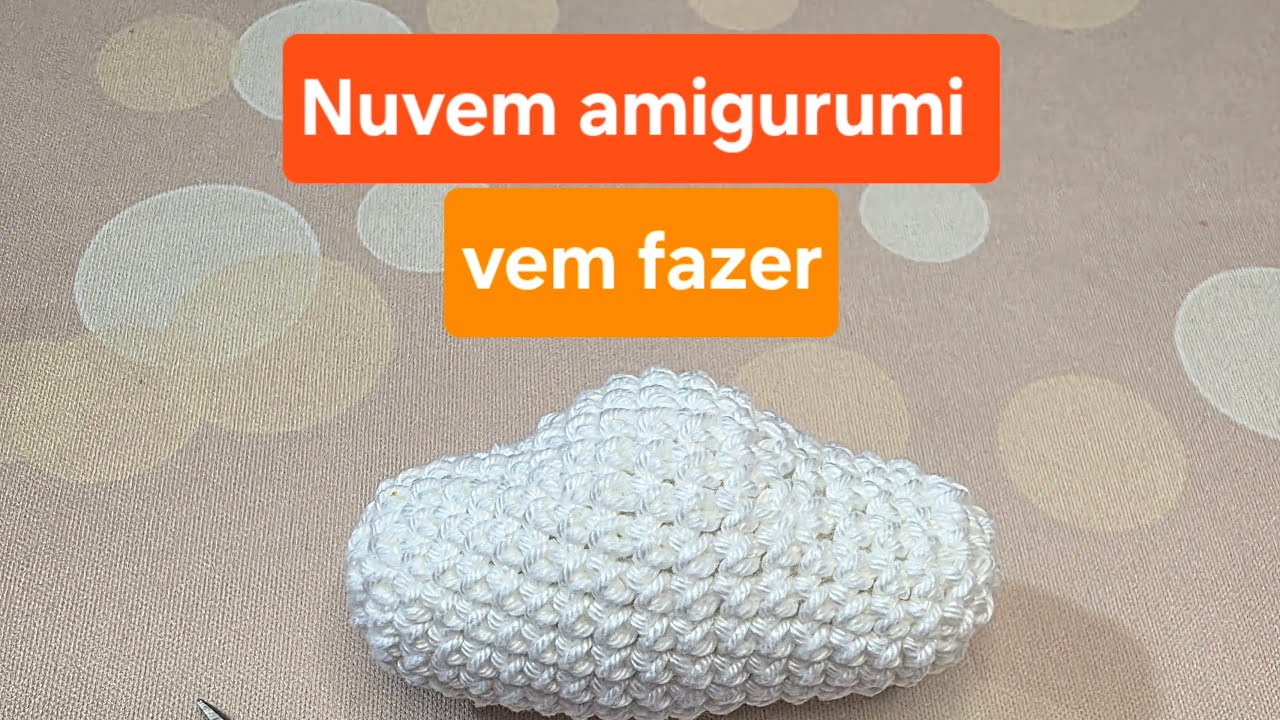 Ao vivo! Nuvem amigurumi! Vem fazer e bater um papo. #crochê #crochet #croche #feitoamao #handmade 