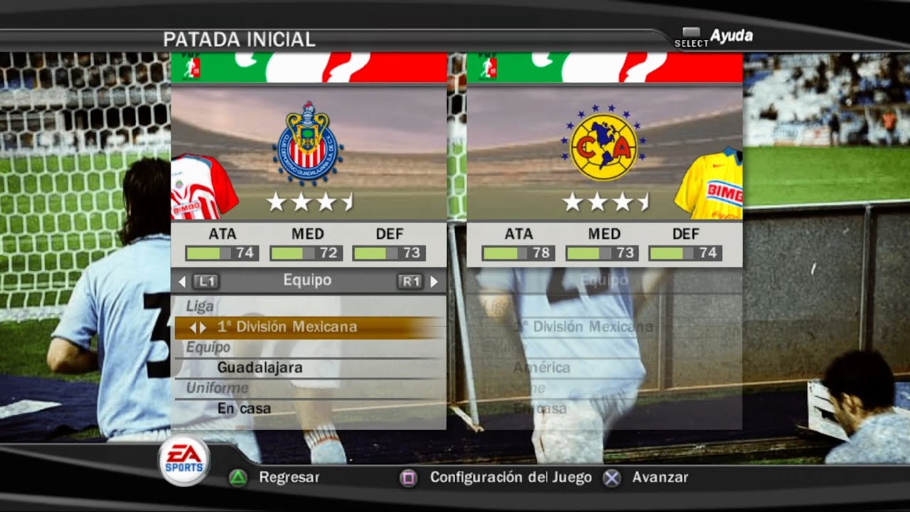 FIFA 07 (PS2) Gameplay - Guadalajara vs America - El Super Clasico