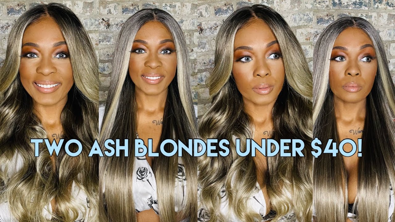 2 ASH BLONDE WIGS UNDER $40 Bobbi Boss 13x4 Glueless Lace Frontal Wigs- MLF264 Paisley MLF261 Camila