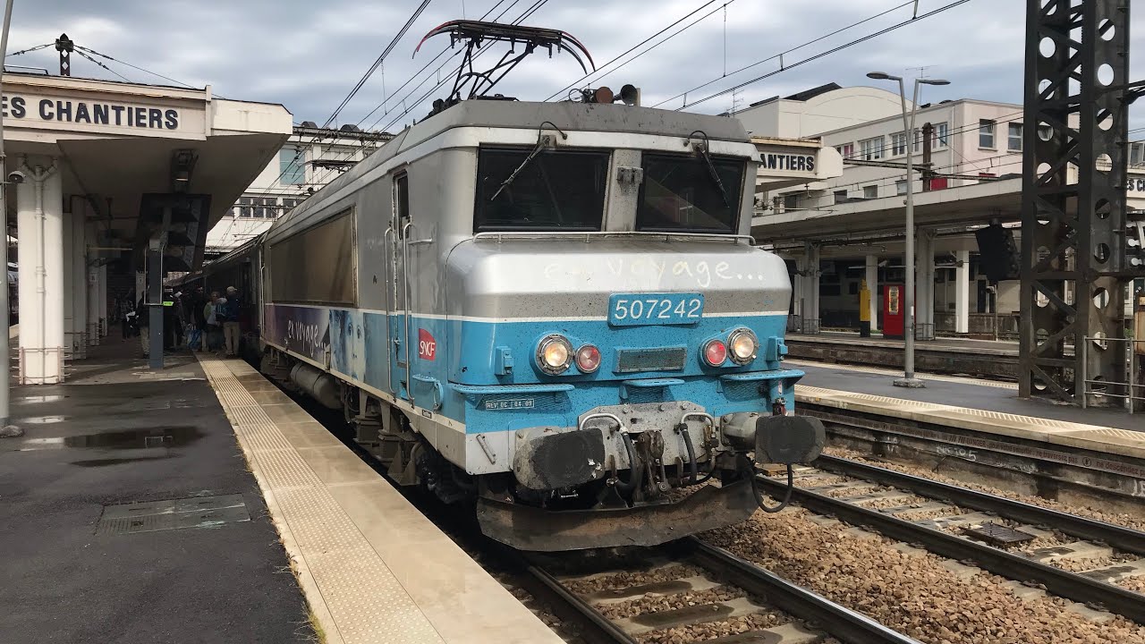 TER : d&eacute;part d&rsquo;une BB7200 + corail &agrave; Versailles chantier