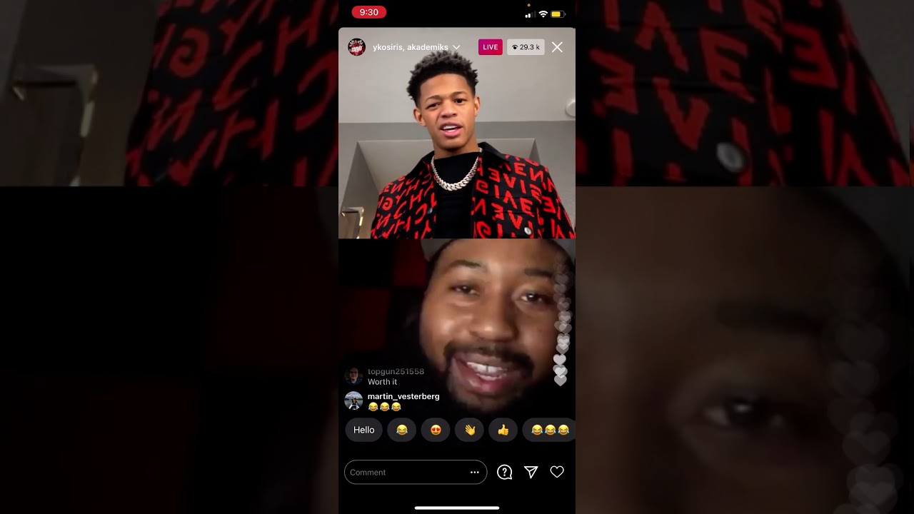 Tyga and dj akademiks joins Yk Osiris on Instagram live while he roasts yung bleu