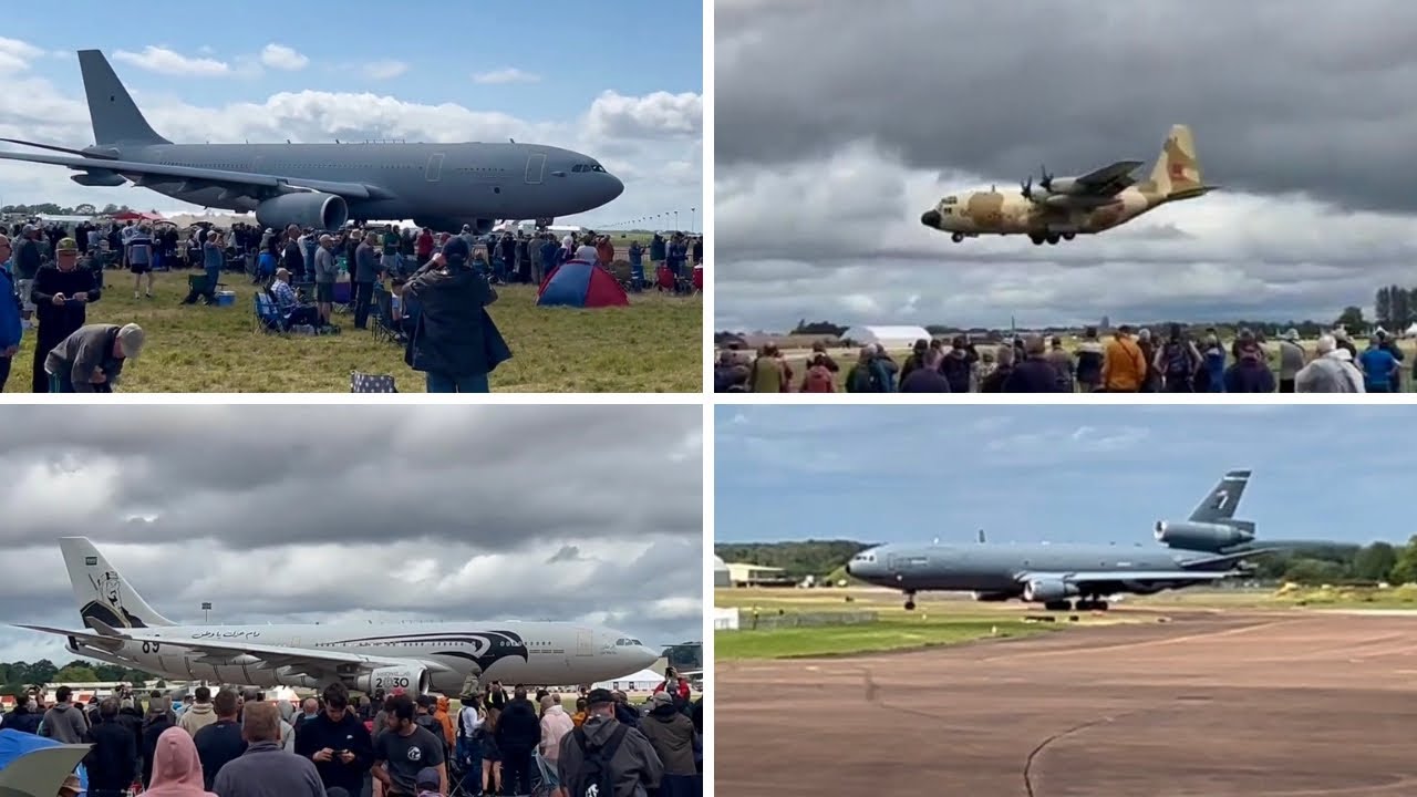 Riat 2024 departures highlights the HEAVIES | CC-130 | CC-150 | KC-10 | KC-46 | E-3 AWACS airtattoo