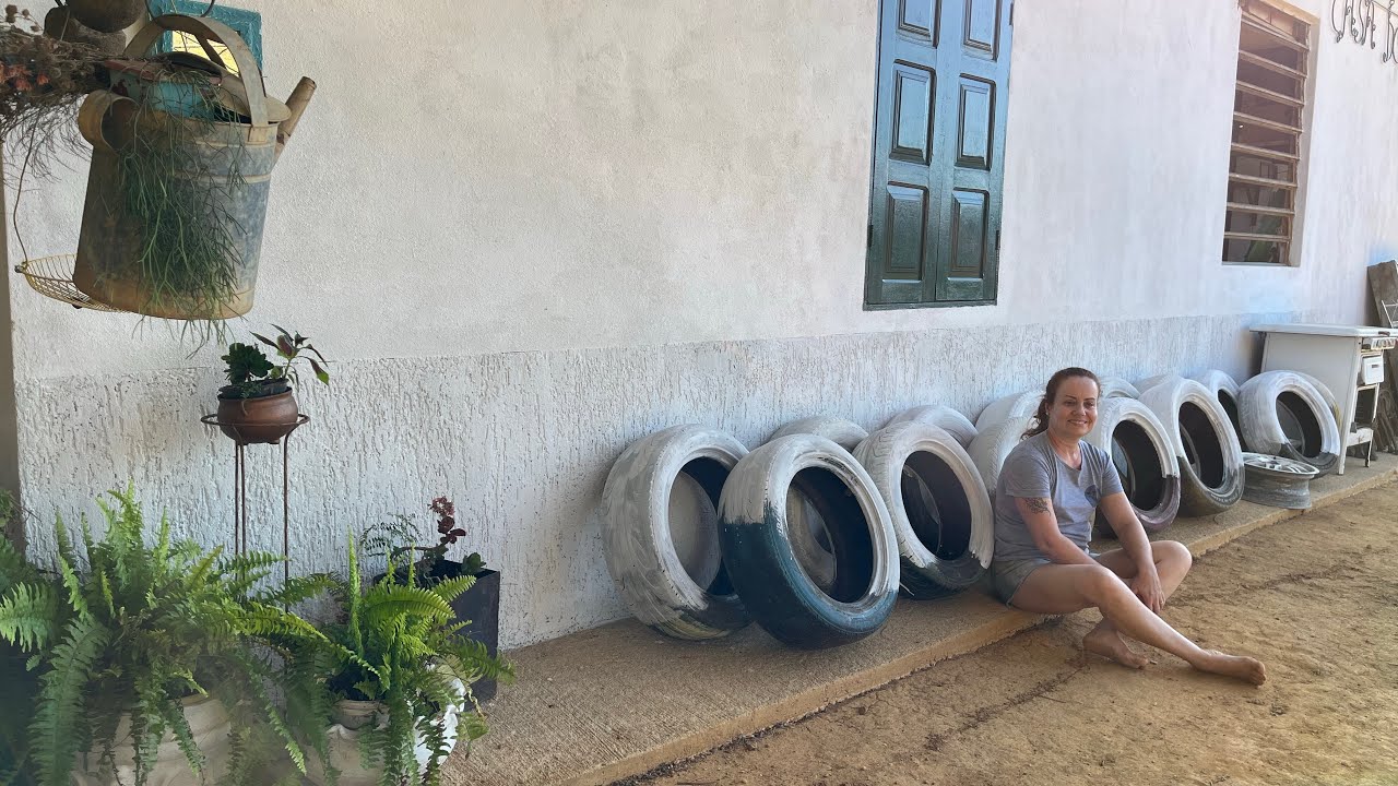 Arte Reciclada com Pneu