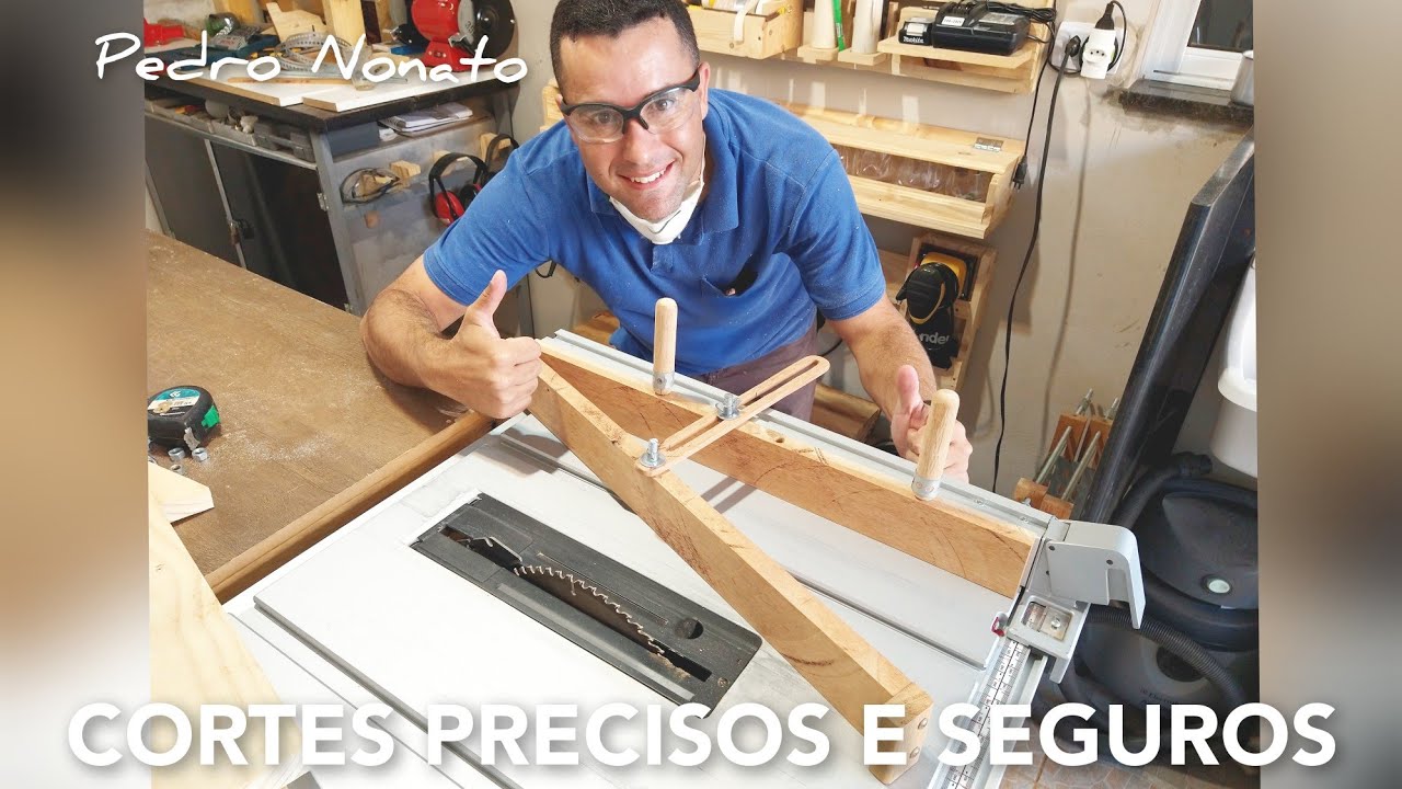 Gabarito Corte em Ângulo na Serra de Bancada. Woodworking