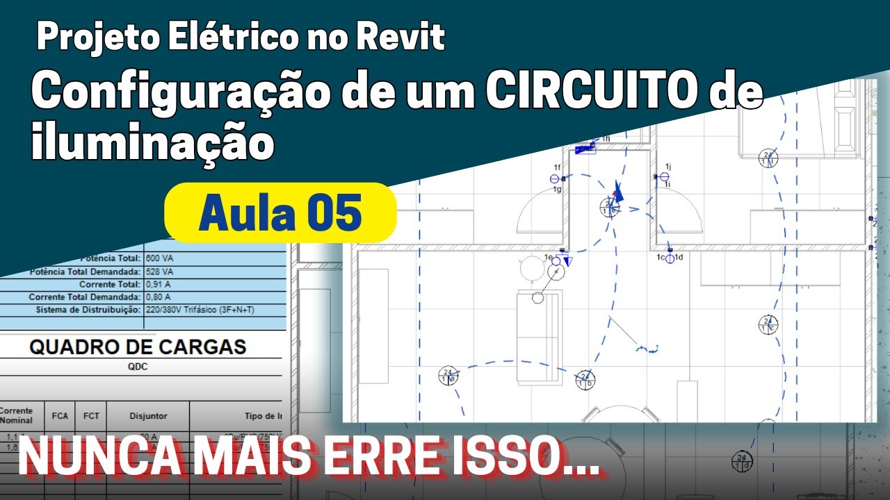 Projeto Elétrico - Revit: Configuração de circuitos de iluminação (Aula 05)