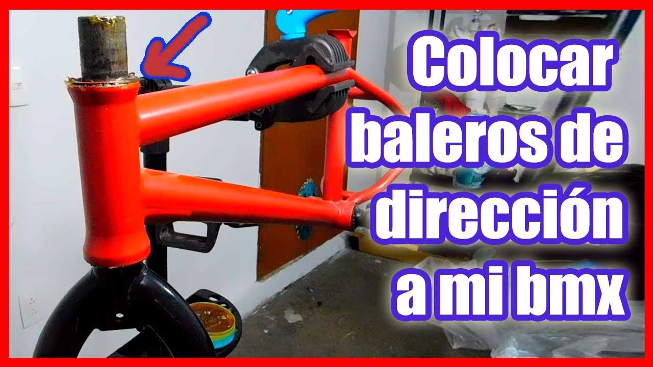 Poner la tijera, baleros y poste a BMX