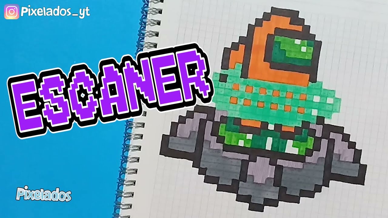 COMO DIBUJAR TRIPULANTE DE AMONG US EN ESCANER PIXEL ART - PIXELADOS