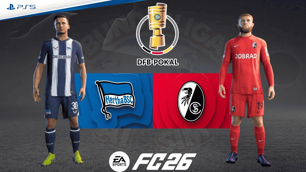 Hertha Berlin v Freiburg | DFB Pokal 25/26 Quarter finals | Match Simulation | FC26 – PS5™[4K]
