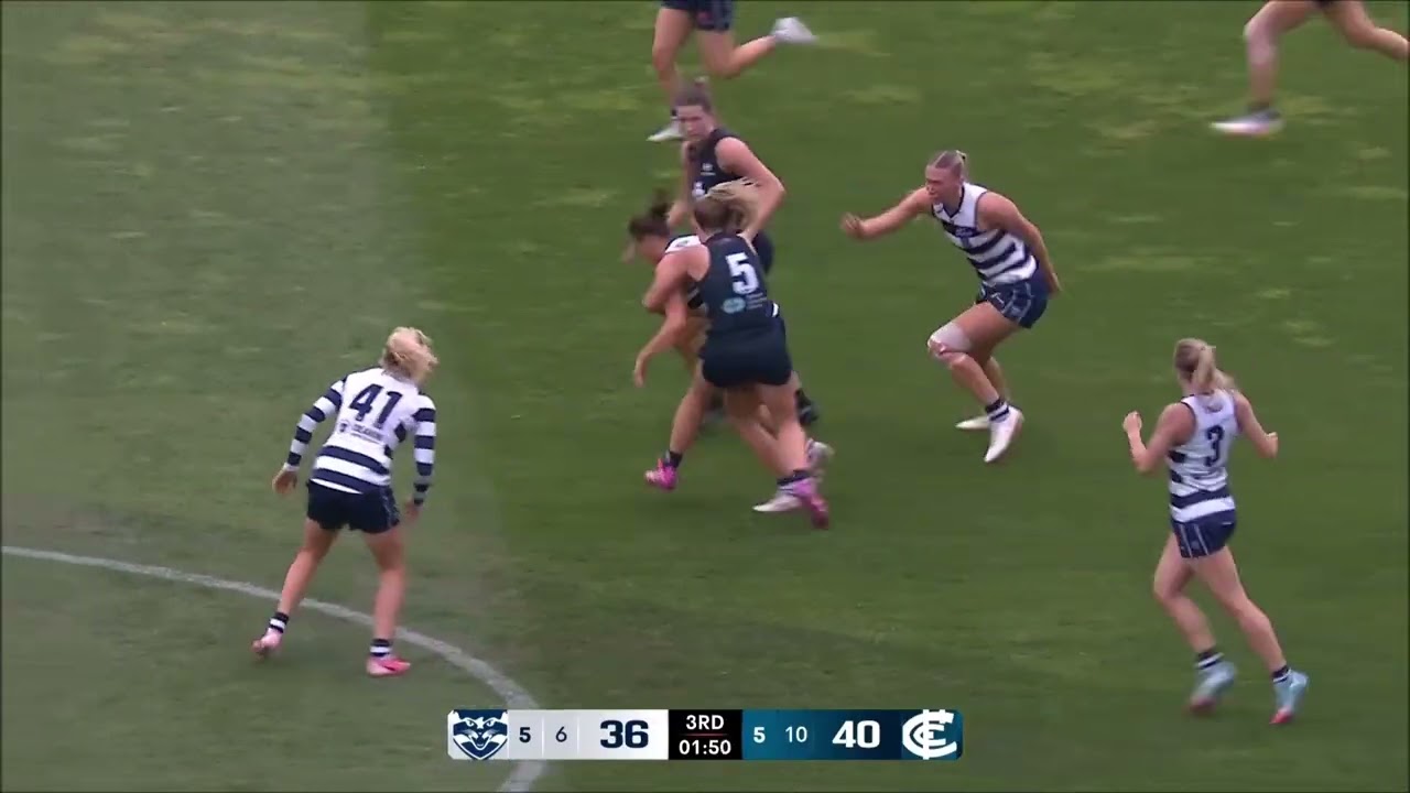 Эбби Маккей &mdash; лучшие моменты 8-го раунда AFLW 2025 &mdash; Карлтон в Geelong Cats