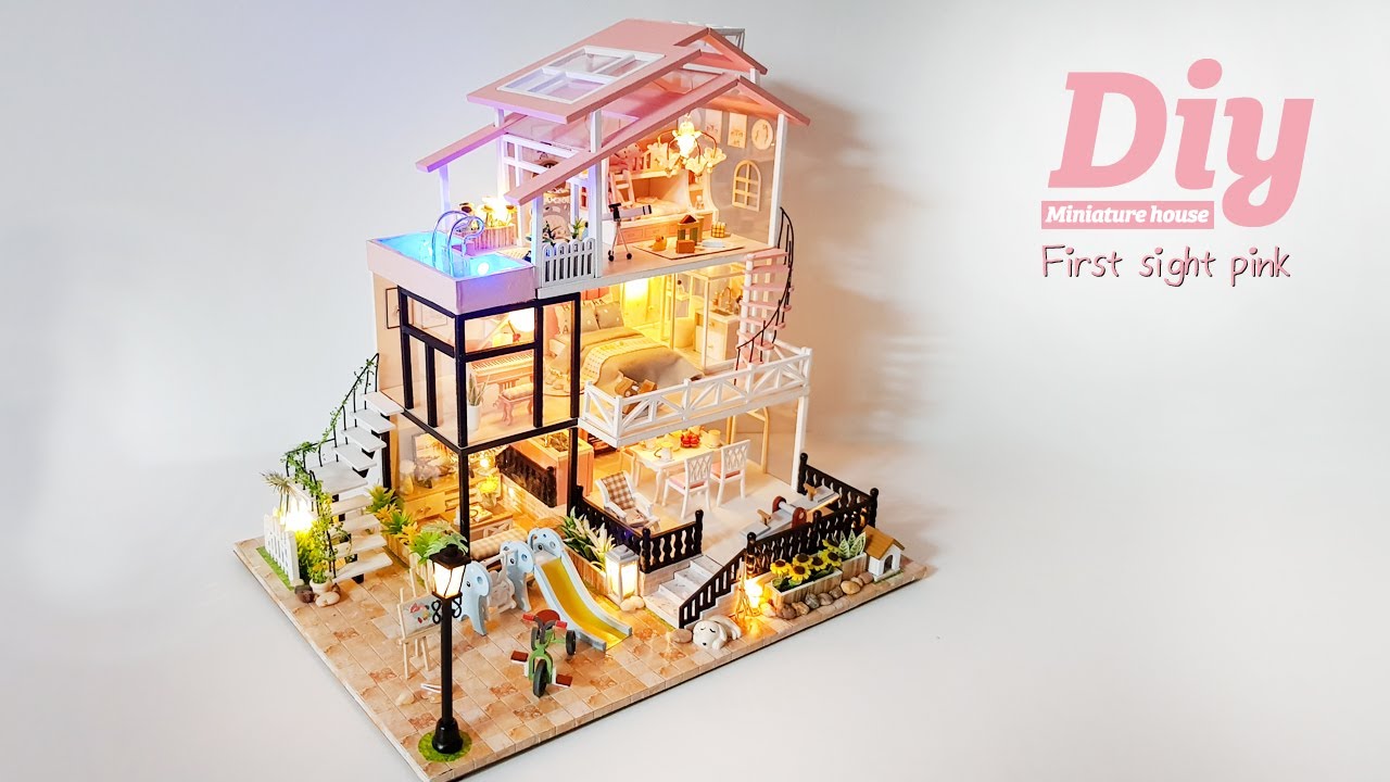 DIY Miniature Dollhouse KitㅣFirst sight pinkㅣ첫눈에 반한 핑크ㅣ미니어처하우스ㅣ박소소(soso miniature)