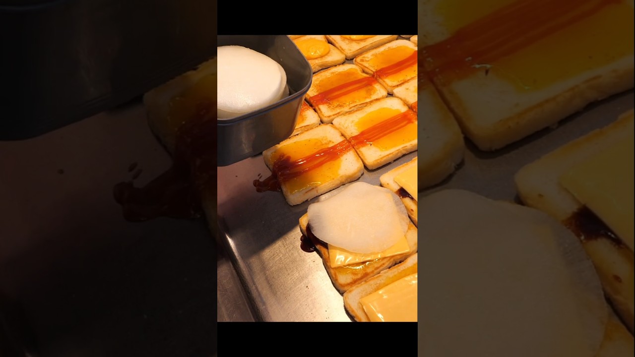Overwhelming! K-toast making / Korean street food #Shorts