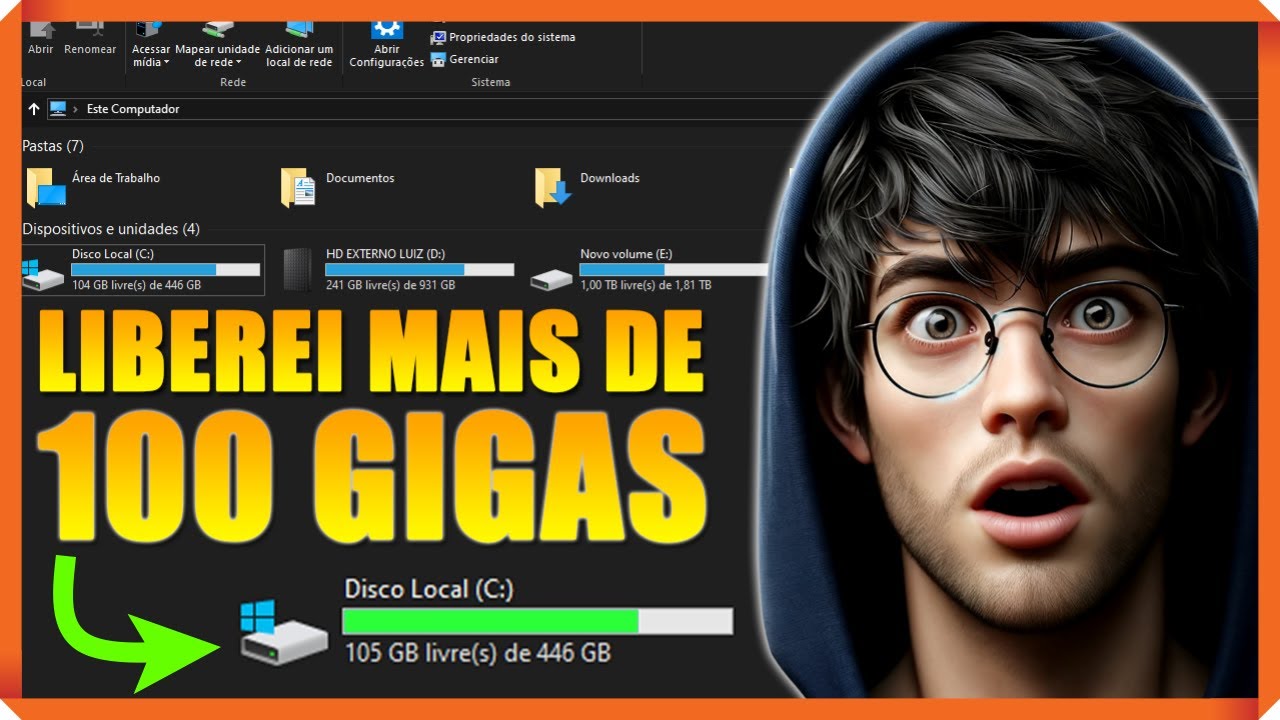 8 Dicas para Liberar Espa&ccedil;o No Pc (sem programas) Limpeza de Disco C