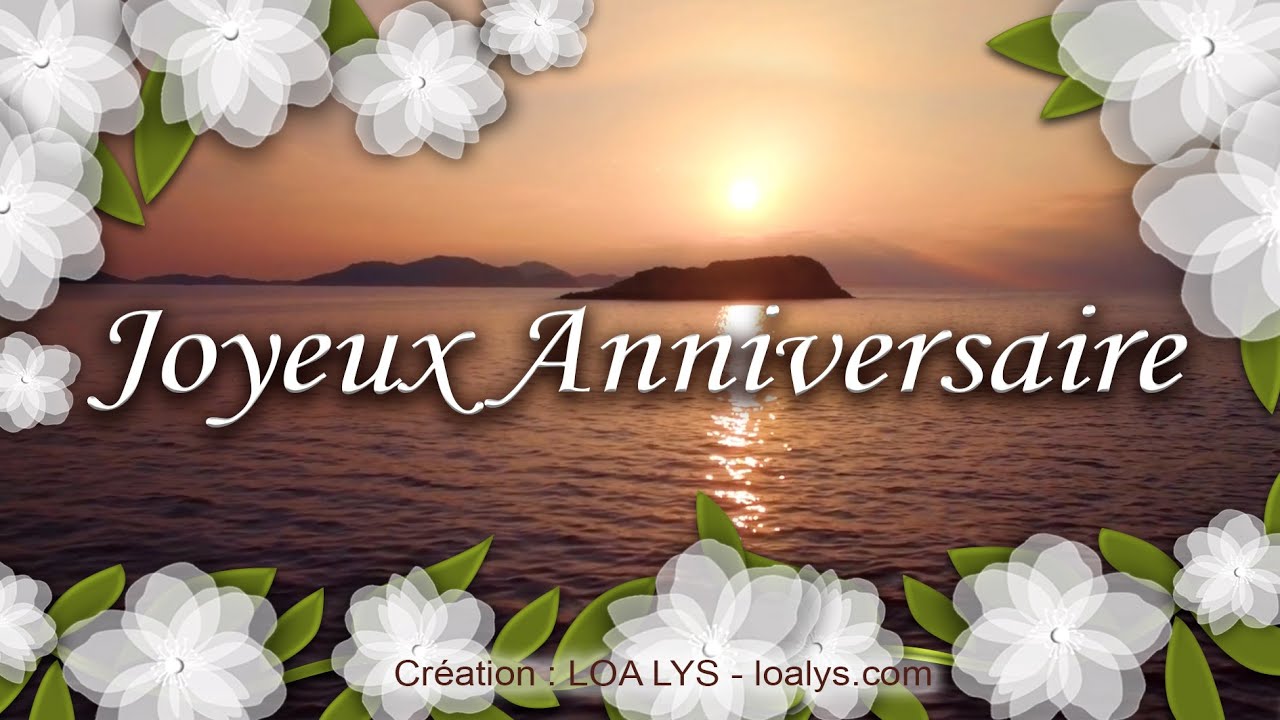 JOYEUX ANNIVERSAIRE - Jolie carte d'anniversaire positive
