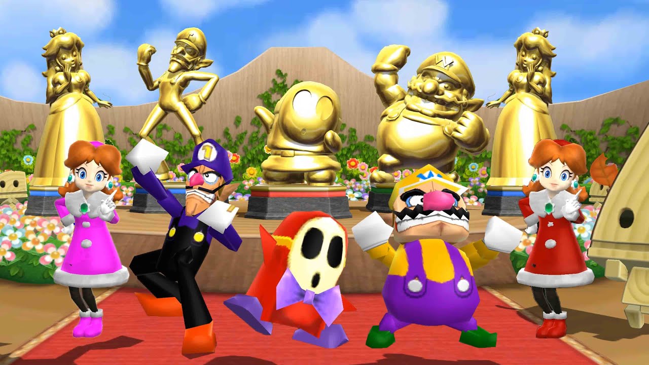 Mario Party 9 Step It Up - Holiday Daisy vs Waluigi vs Su Guy Master Difficulty Gameplay #MarioGame