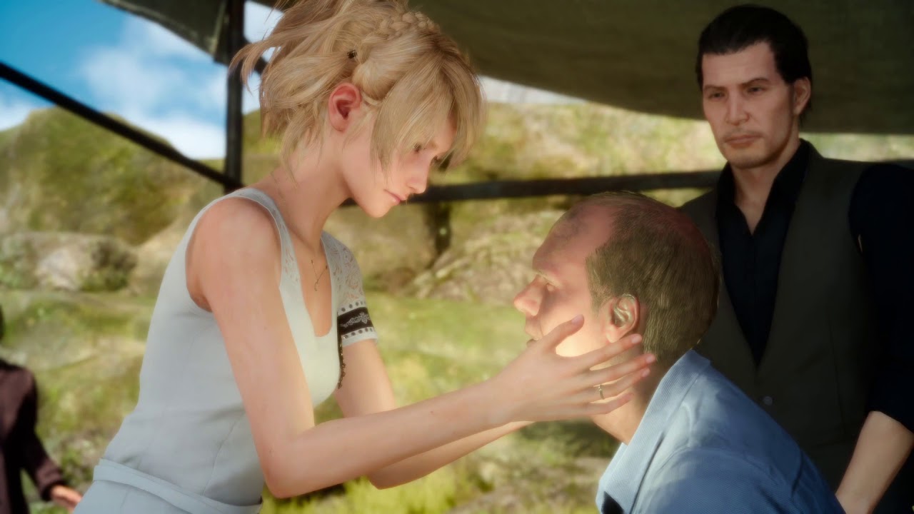 FINAL FANTASY XV - Lunafreya heals people