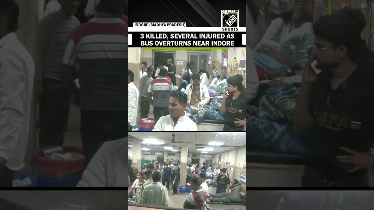 Bus overturn near Indore, 3 killed, several injured admitted to the hospital