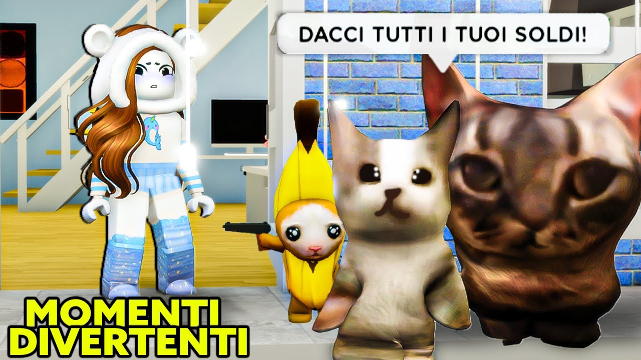 MOMENTI DIVERTENTI SU BROOKHAVEN VESTITI DA GATTI ROBLOX!