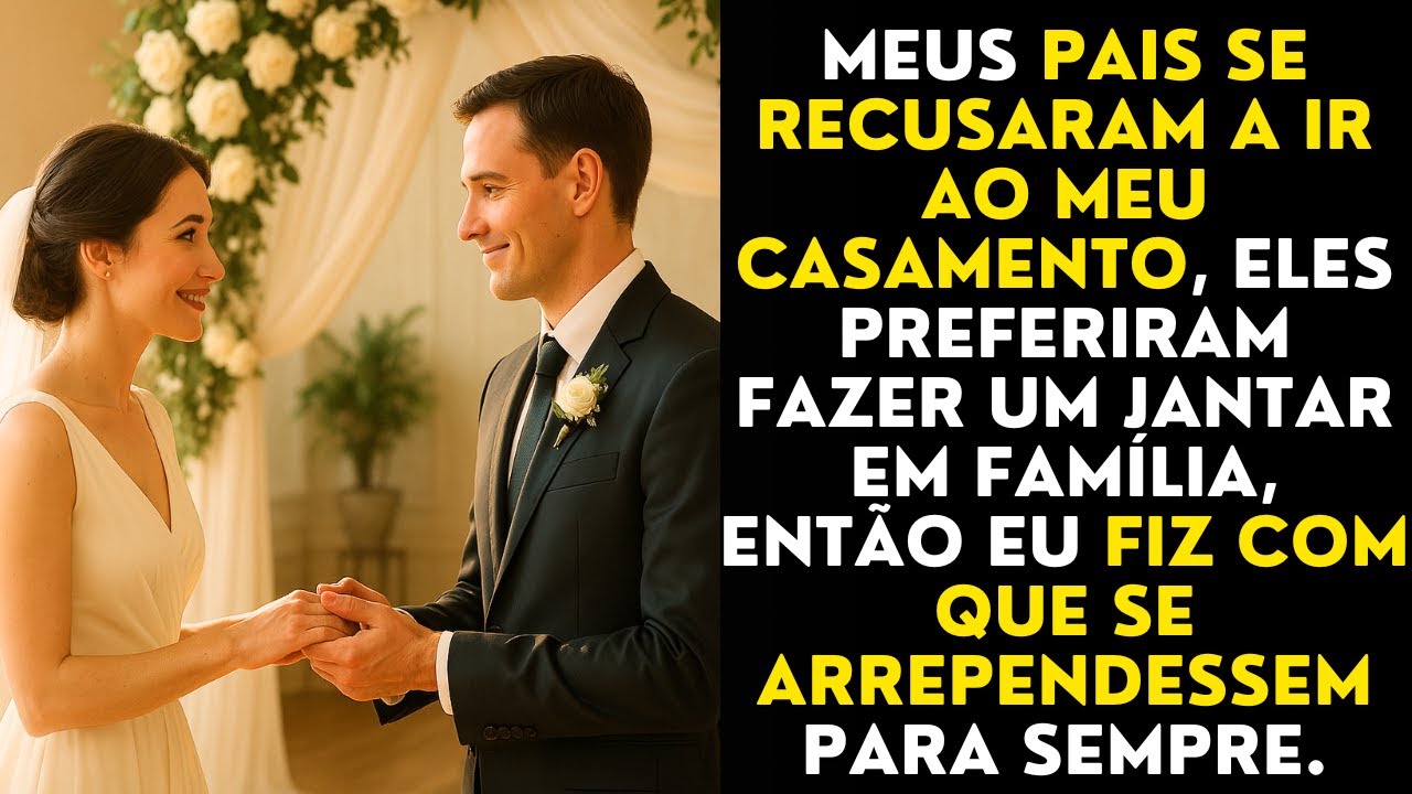Meus pais se recusaram a ir ao meu casamento. Eles preferiram fazer um jantar em família. Então eu..