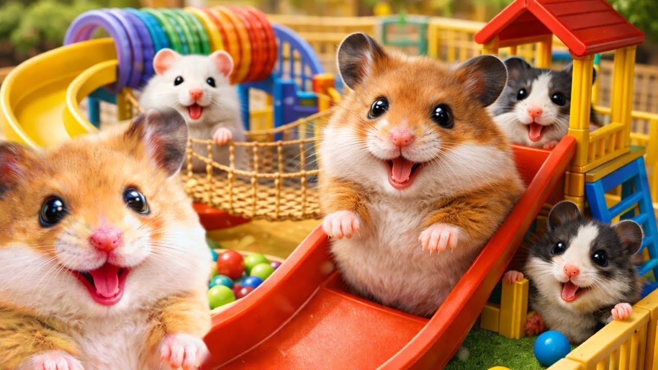 Hamster Playing Compilation‼️Hamster Lucu, Hamster Bermain, Hamster Aktif, Hamster Imut.