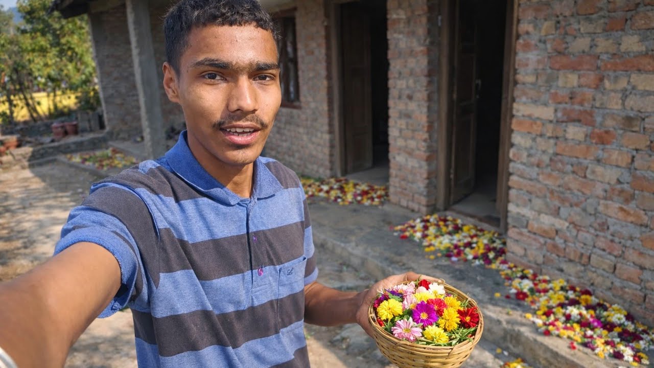 Sangrand Ke Din Ghar Ki Dehleez Par Phool 😍 | Village Life | Uttarakhand || Abhishek Sajwan Vlogs ||