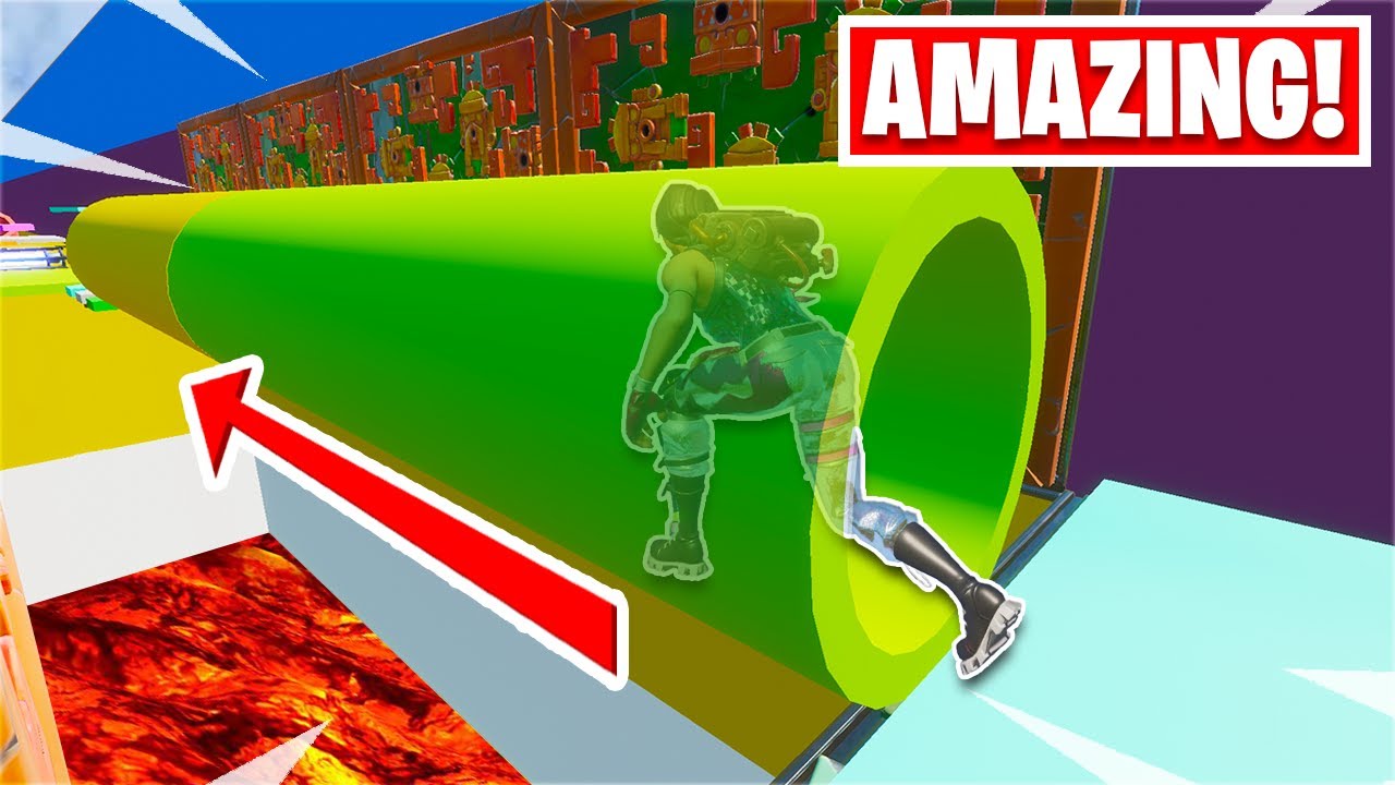 This RAINBOW Deathrun is the EASIEST map ever... (Fortnite Creative)