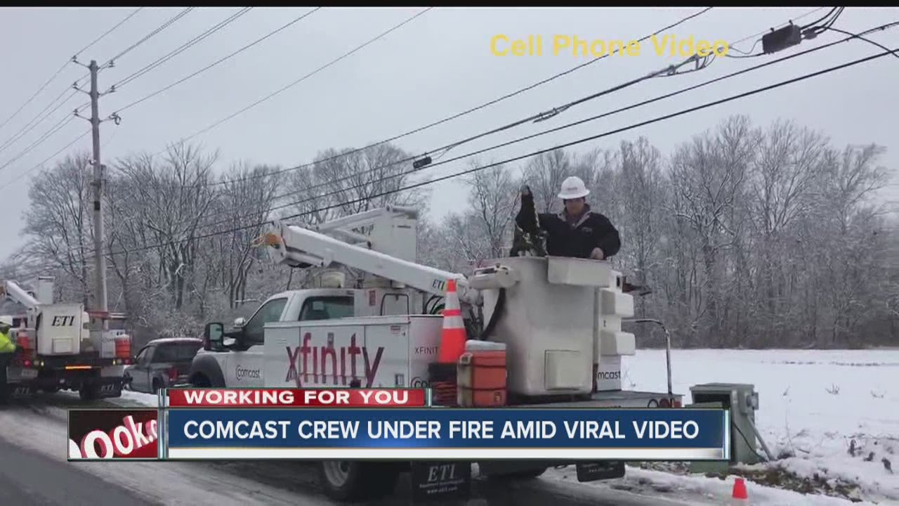 State, Comcast investigating viral video of crashes where truck blocked traffic on icy road