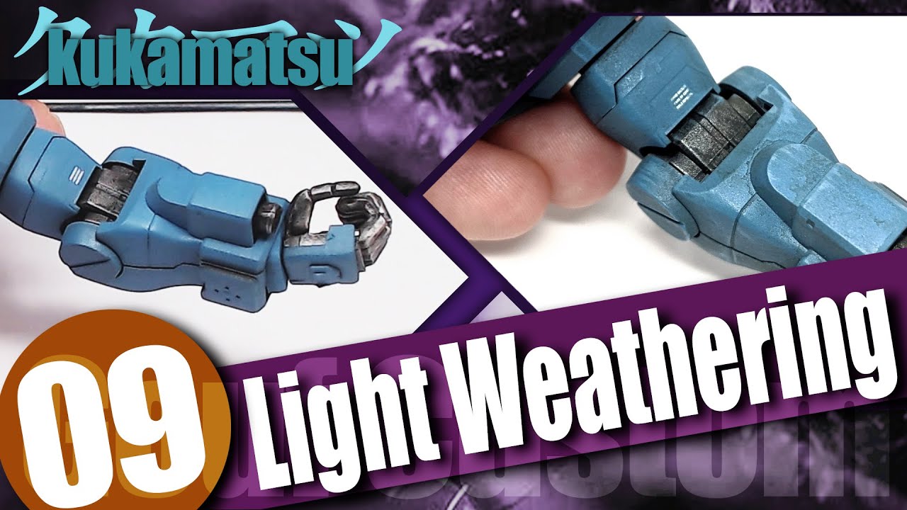 Hand Brushing Grunge, Scratches & Worn Paint- MG Gouf Custom - GK02E09