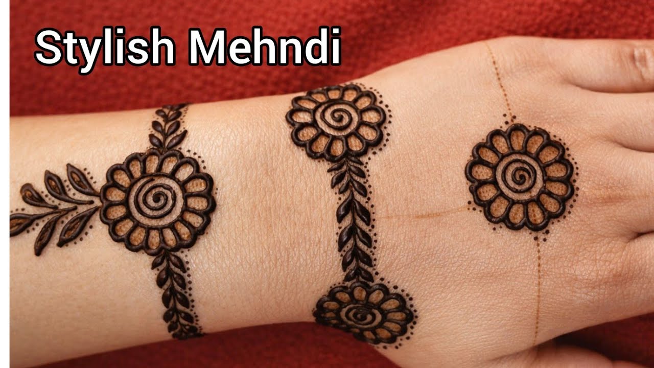 “Easy Back Hand Floral Mehndi Design for Beginners | Step by Step”