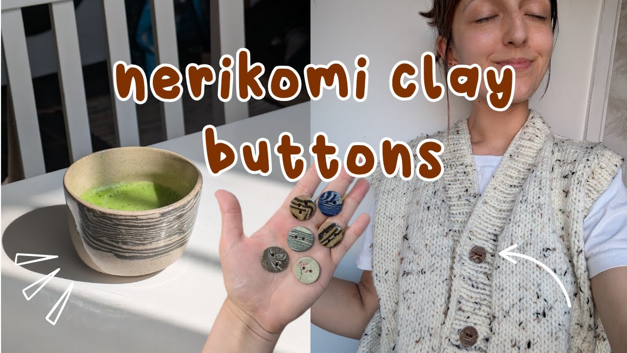 experimenting with nerikomi buttons + wheel thrown pieces!