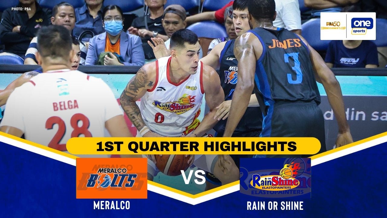 MERALCO vs RAIN OR SHINE | 1ST QUARTER HIGHLIGHTS | PBA SEASON 50 COMMISSIONER&rsquo;S CUP