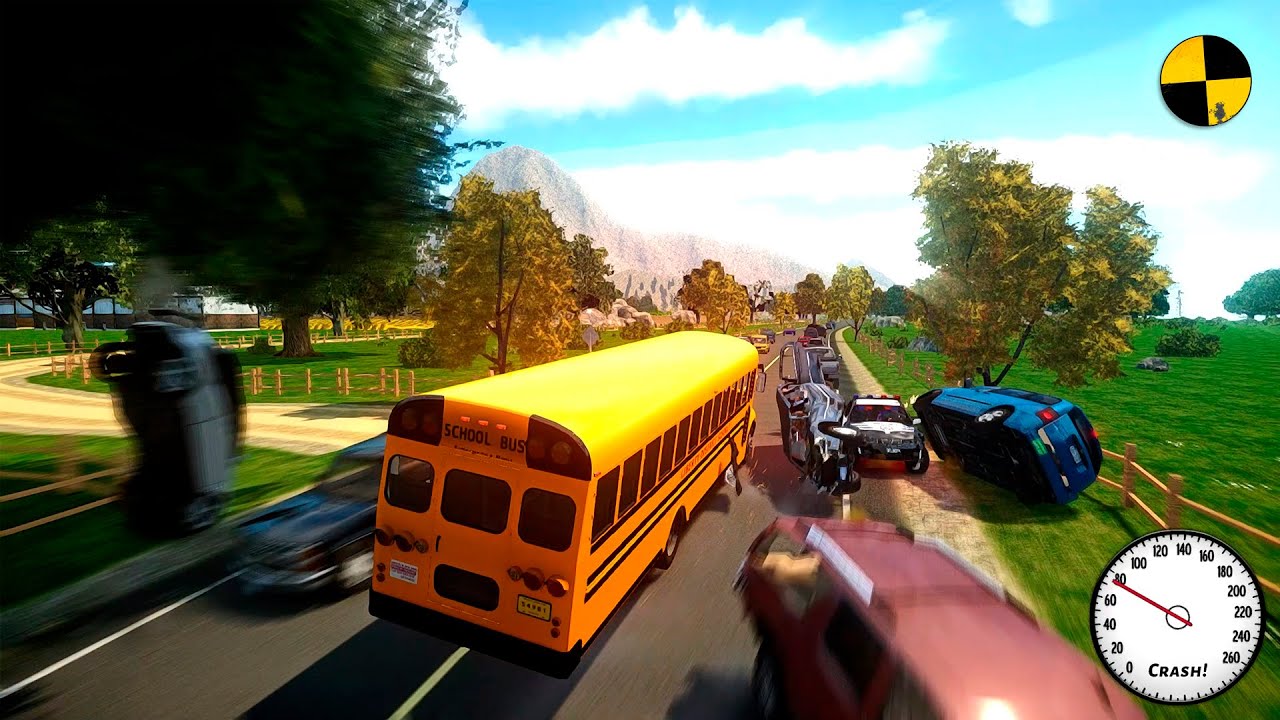 GTA 4 Crazy School Bus Crashes Ep.58