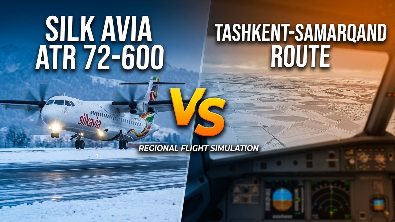 Toshkent – Samarqand Silk Avia ATR 72-600 🇺🇿✈️ | Regional Flight #aviation   #silkavia