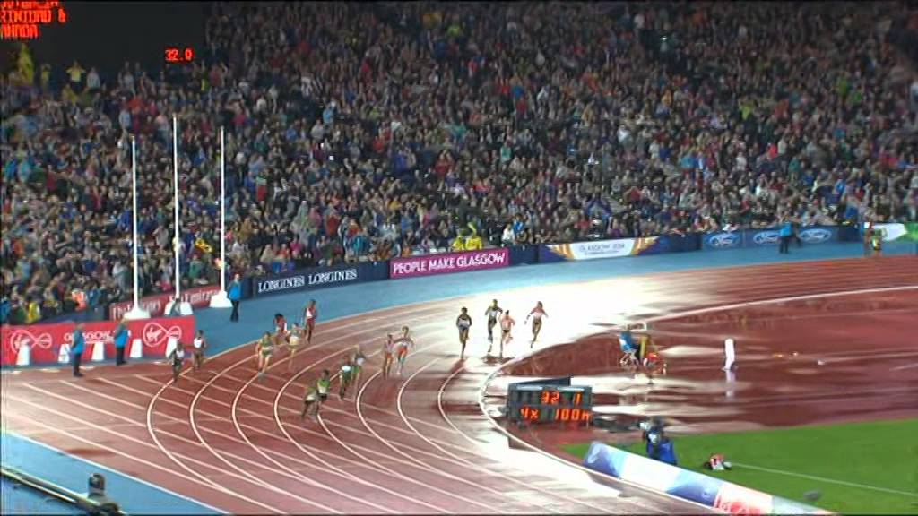 Women's 4 x 100m relay final Commonwealth Games 2014 Glasgow. Jamaica win