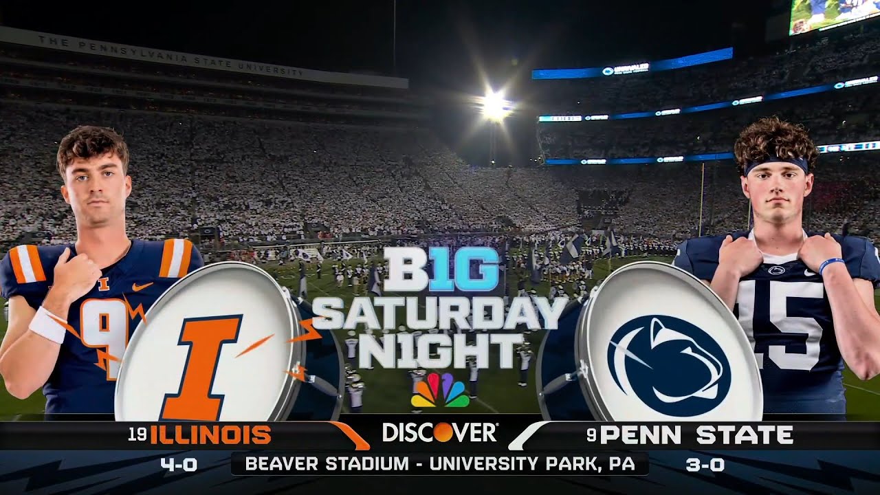 Big Ten Saturday Night on NBC intro | 19 Illinois @ 9 Penn State | 9/28/2024
