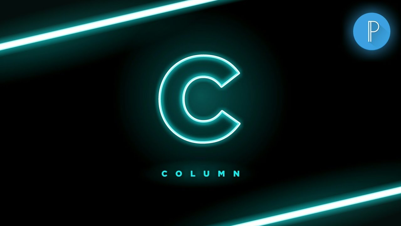 Letter C glowing logo design in android | c logo in pixellab | pixellab  tutorial | #AW #ARTISTWORLD
