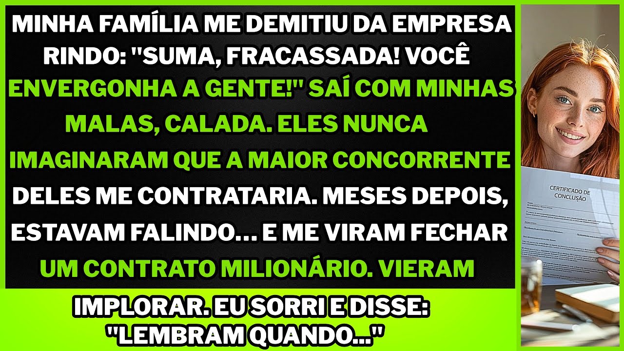 Minha Família Me DEMITIU Rindo. Meses Depois, Me Imploraram de Joelhos Mas Eu Só Disse Uma Coisa...
