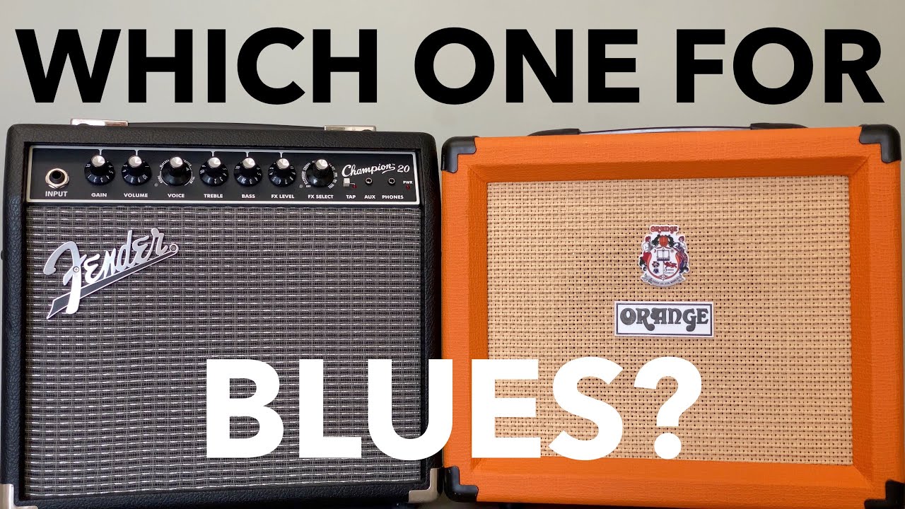 BEST Amp Under $150 for BLUES? Orange Crush 20 vs Fender Champion 20 DEMO REVIEW