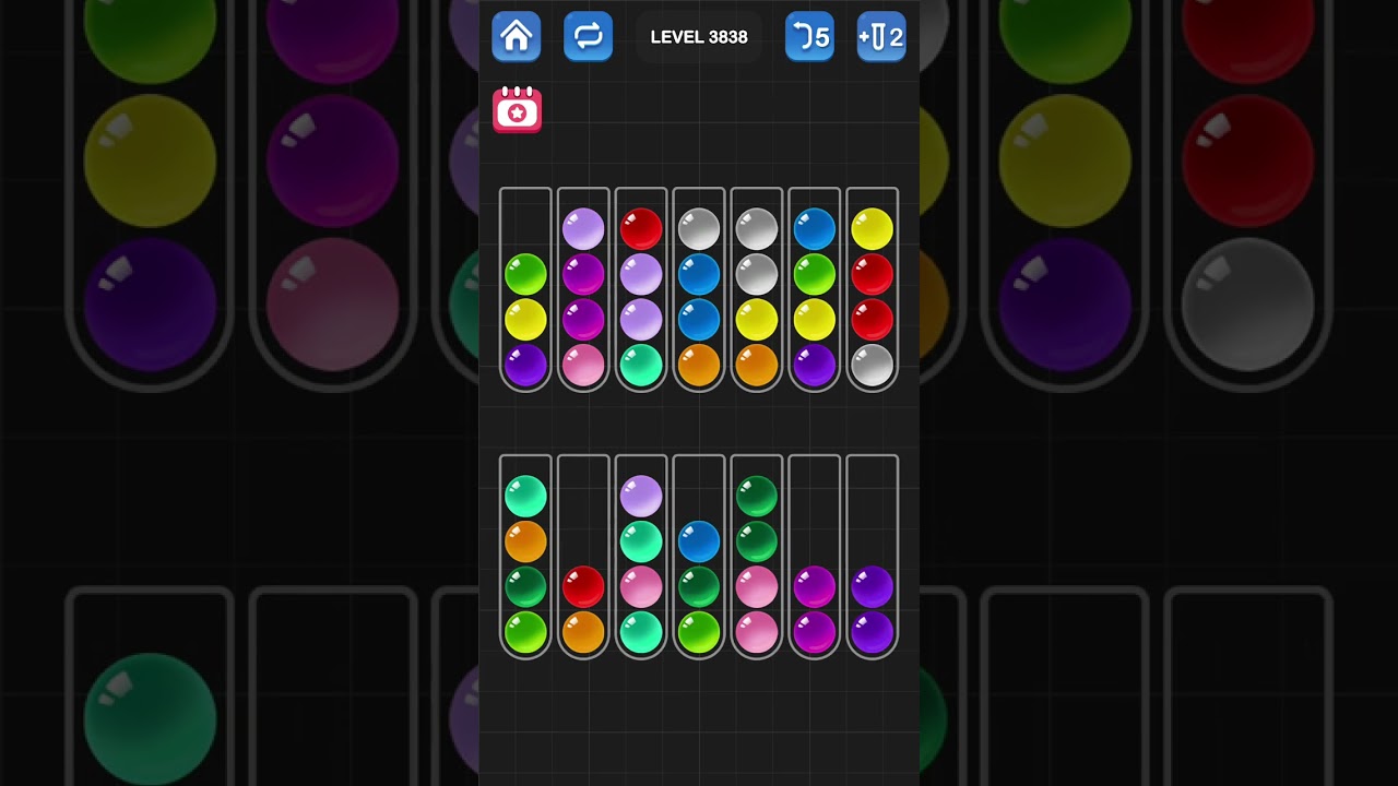 Ball Sort Puzzle by Guru Game: Levels 3836, 3837, 3838, 3839, 3840