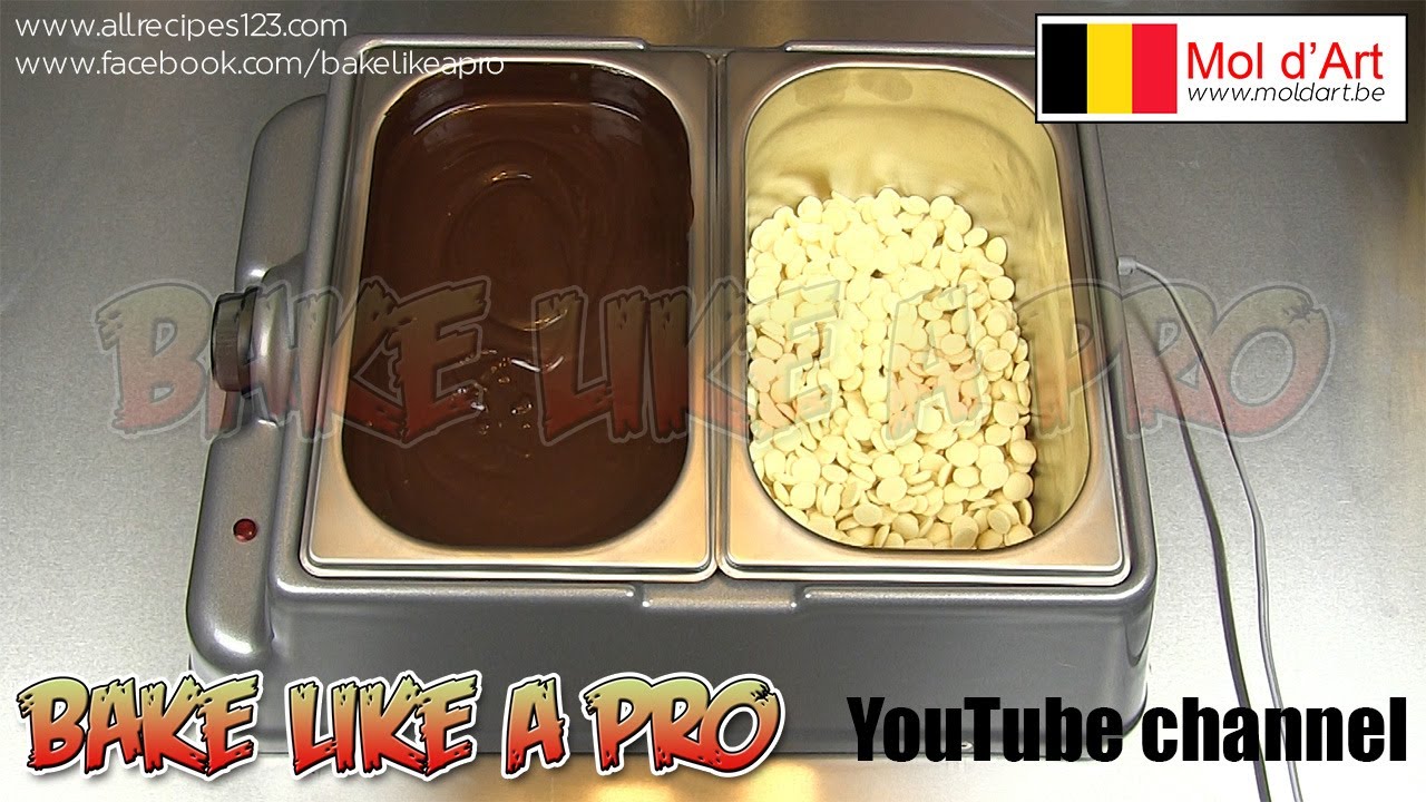 Mol d'Art chocolate tempering machine with 2 types of chocolate tutorial