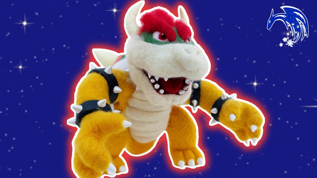 Handmade BOWSER! || The Super Mario Galaxy Movie Needle Felting
