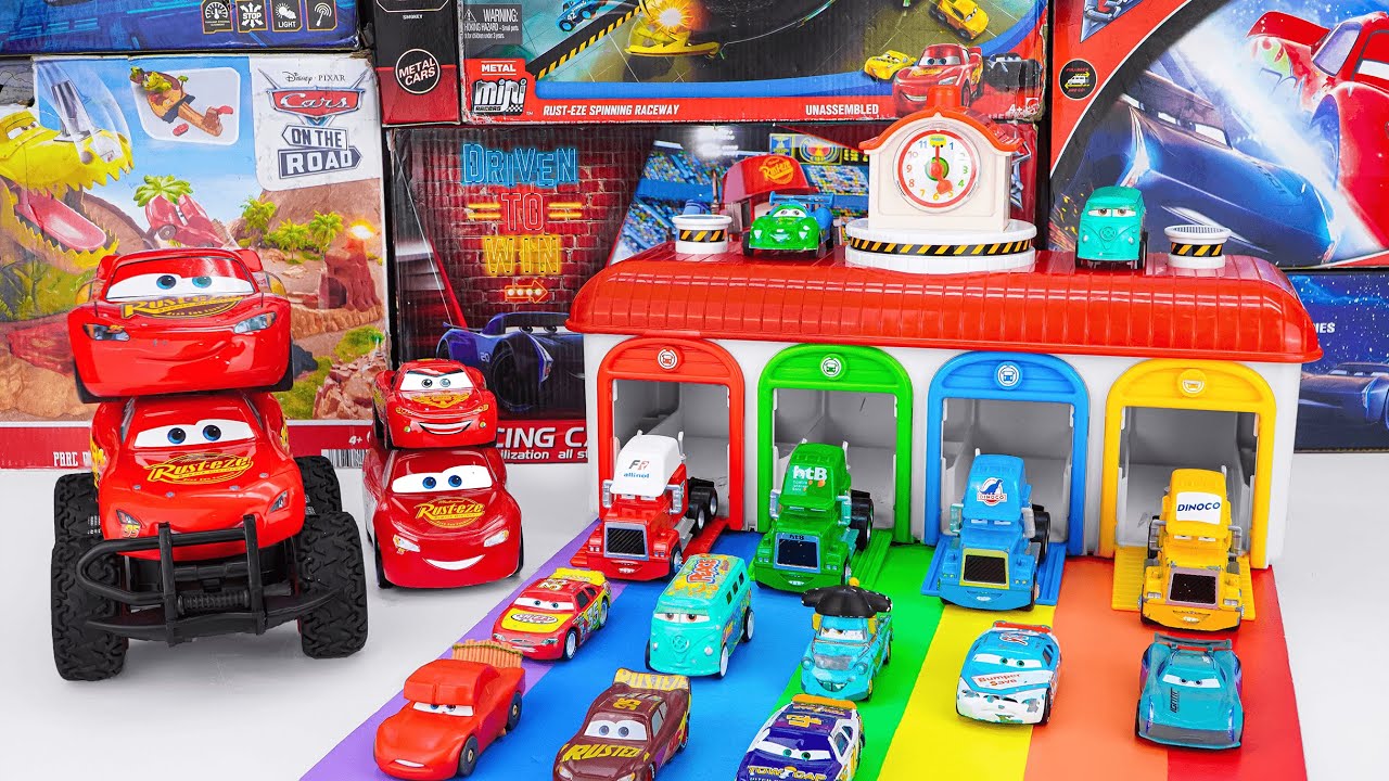 Lightning McQueen Super Unboxing 🚗💨 | Disney Cars Mack Truck Playset & Monster Truck Toy #mcqueen