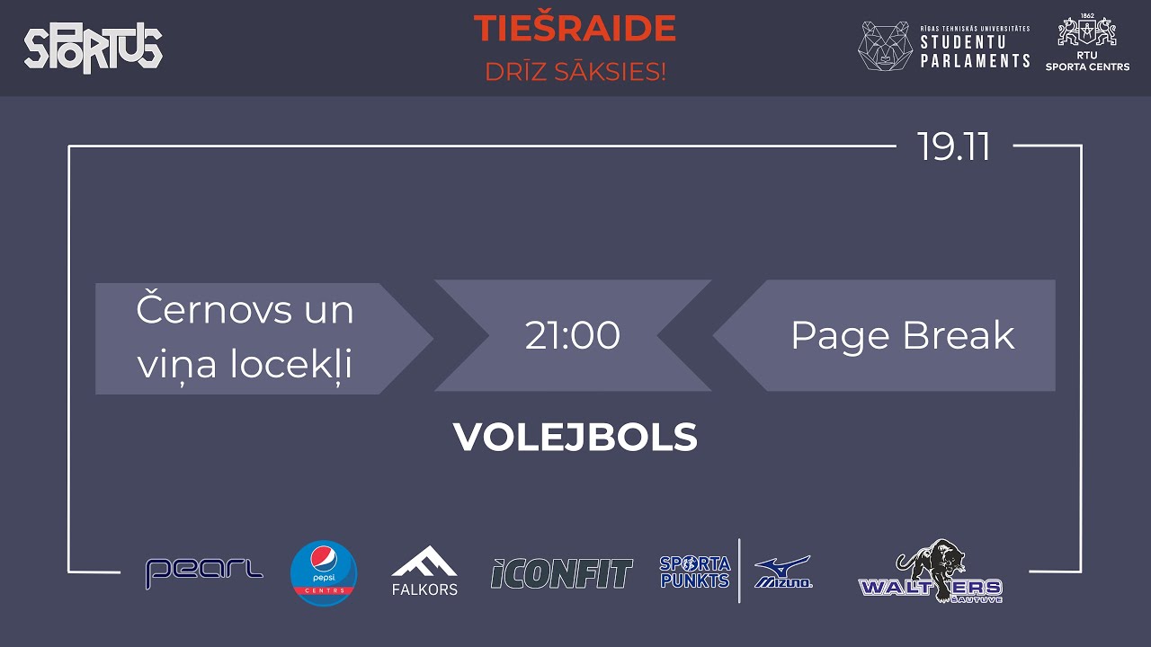 SPORTUS Volejbols (19.11.2025)