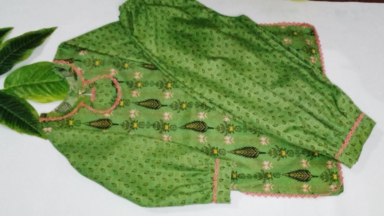 Baby kurti with Afghani shalwar cutting and stitching | 7-8 year baby winter dress | Quick stitch 